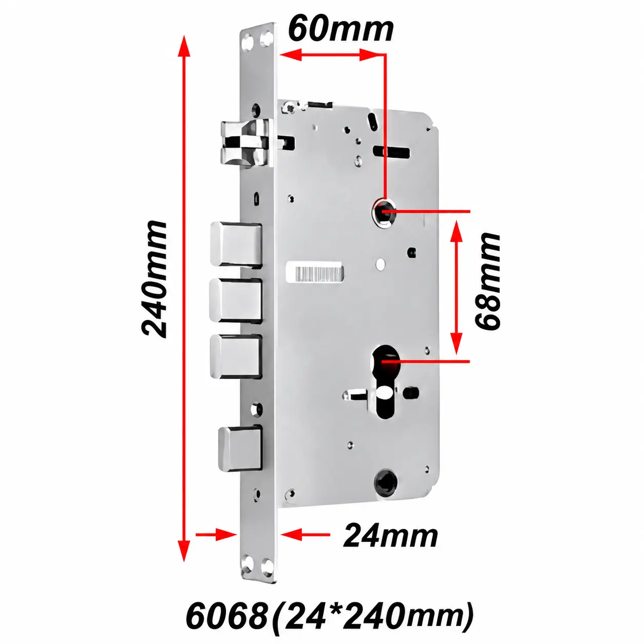 Heavy Duty Mortice Door Lock – 24x240mm | Premium Security Lock