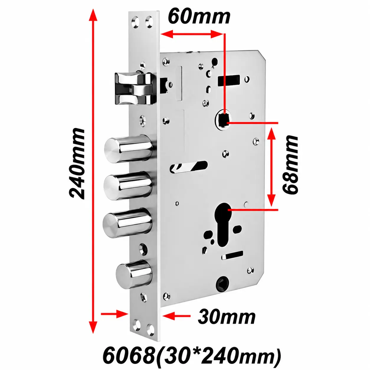 Heavy Duty Mortice Door Lock 30x240mm – Premium Security Lock Body