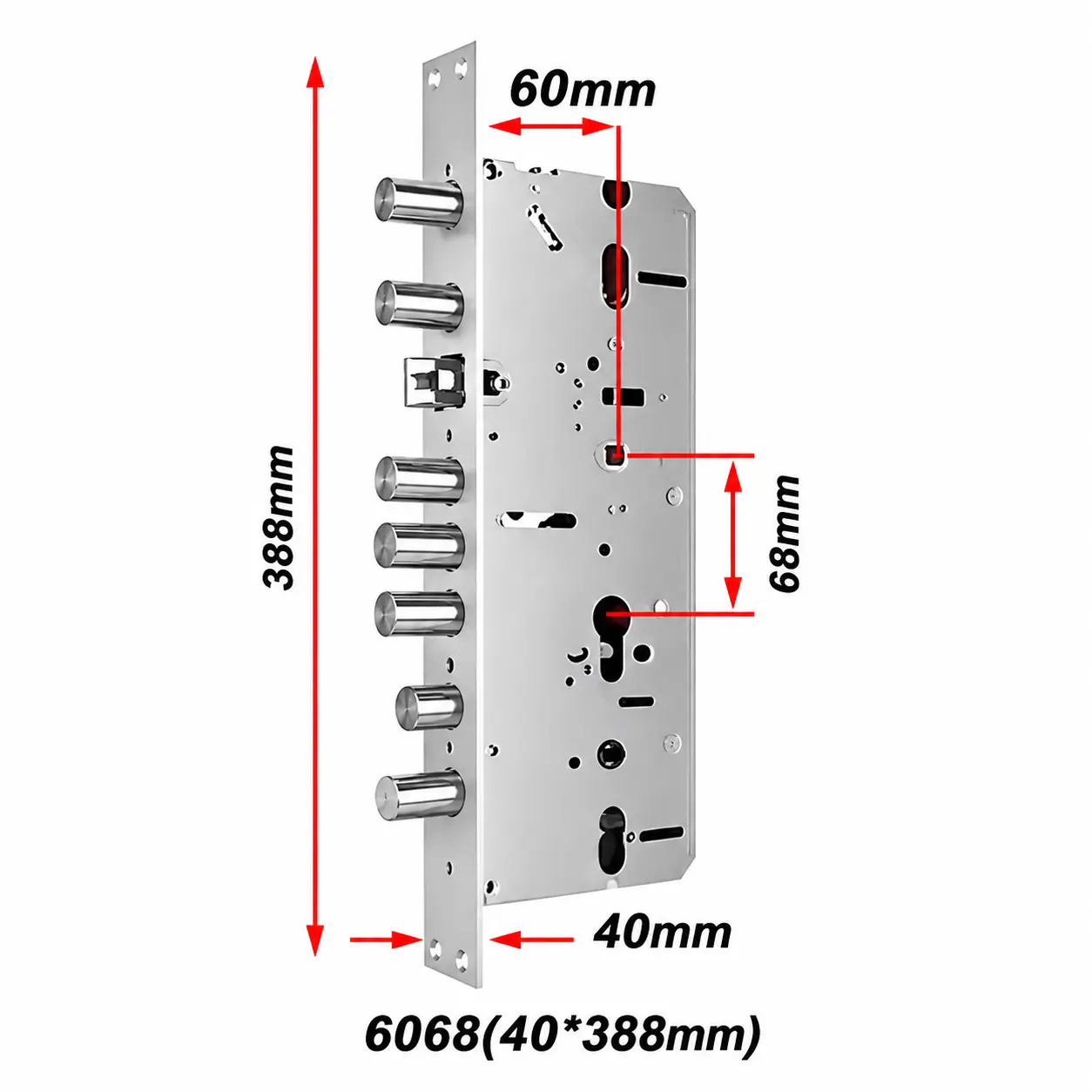 Heavy Duty Mortice Door Lock 40x388mm – High Security Multi Bolt Lock