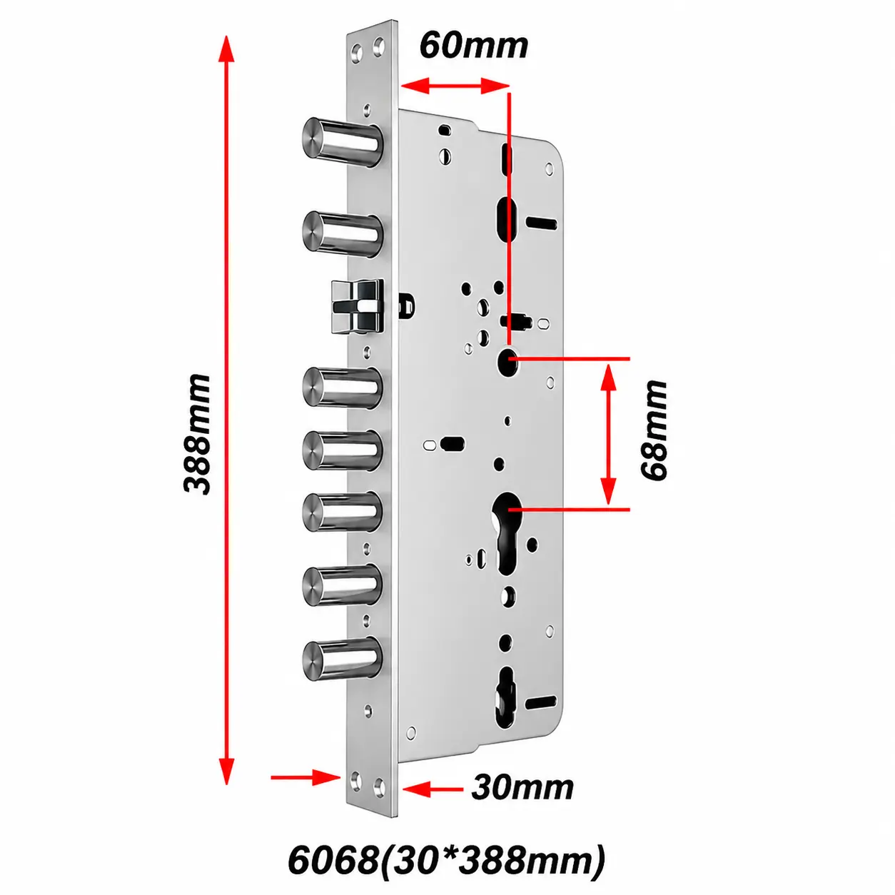 Heavy Duty Mortice Door Lock 30x388mm – Multi Bolt Security Lock