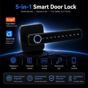 Sydney Smart Locks Bluetooth Fingerprint Smart Door Lock with Tuya App Control