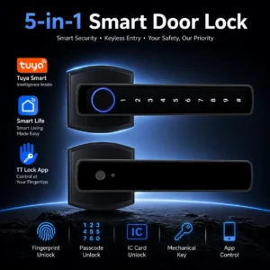 Sydney Smart Locks 5-in-1 Smart Door Lock with Fingerprint, App & RFID Access